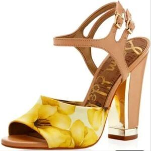 🐢 Sam Edelman Odetta Satin Sandal Size 8.5 5" Heel!